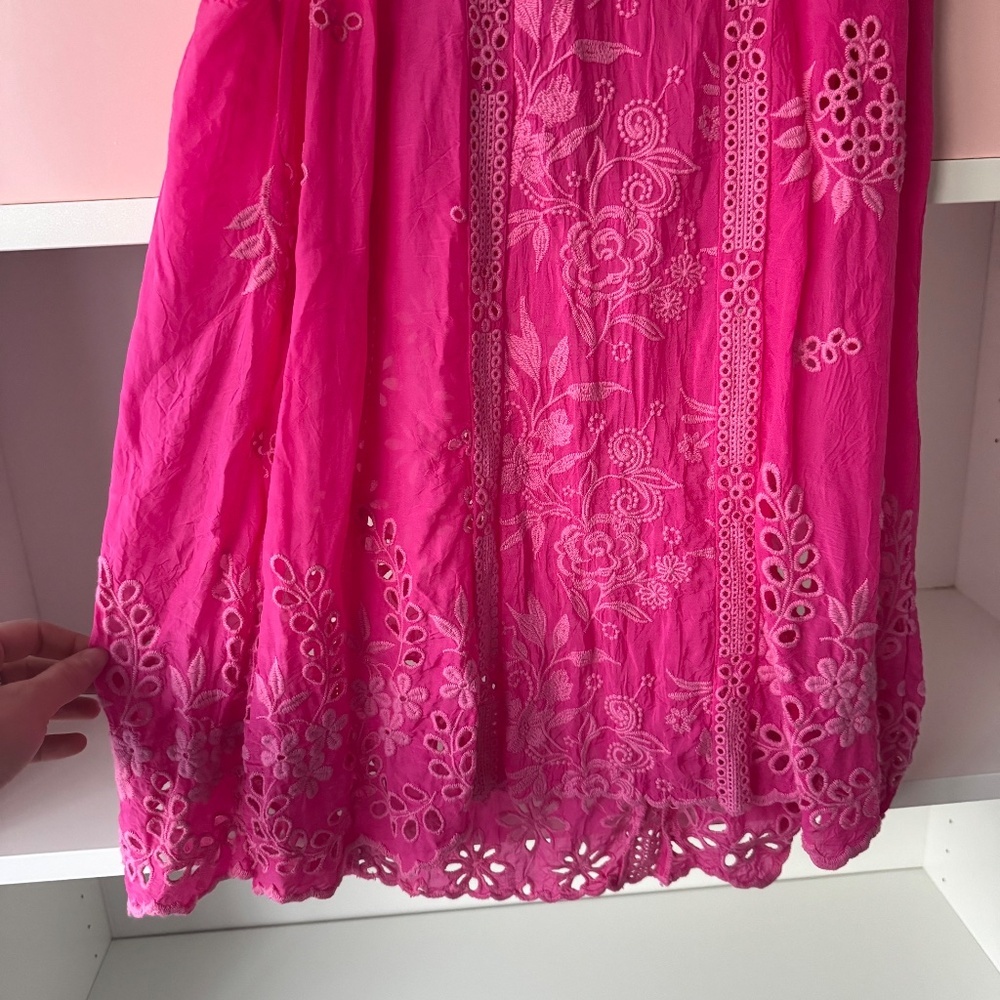 JOHNNY WAS Pink Halo Eyelet Tank - Picture 4 of 6